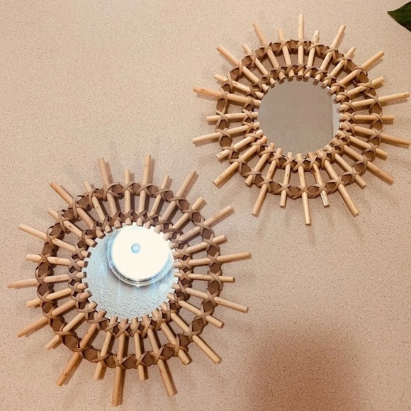 Other - Rattan Sun Wall Mirrors